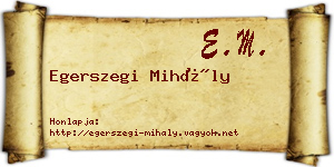 Egerszegi Mihály névjegykártya