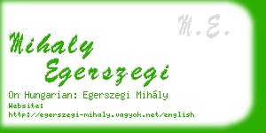 mihaly egerszegi business card